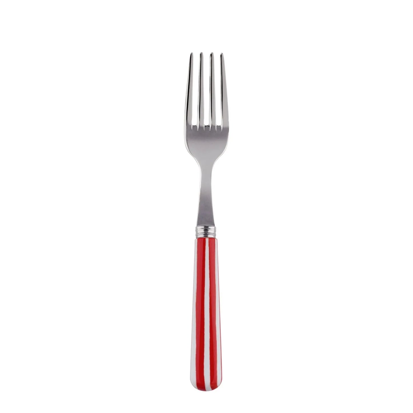 (4 COLORS) Sabre Cake Fork – White Stripe