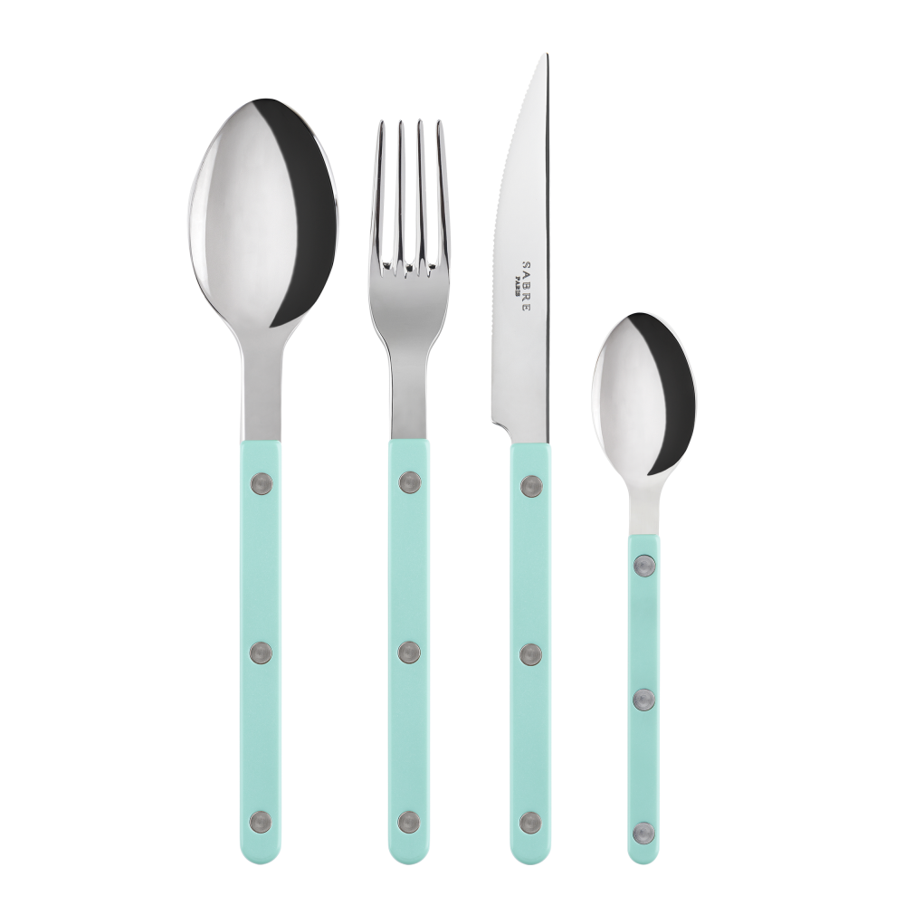 NEW Sabre Bistrot shiny cutlery 4pcs – Pastel green