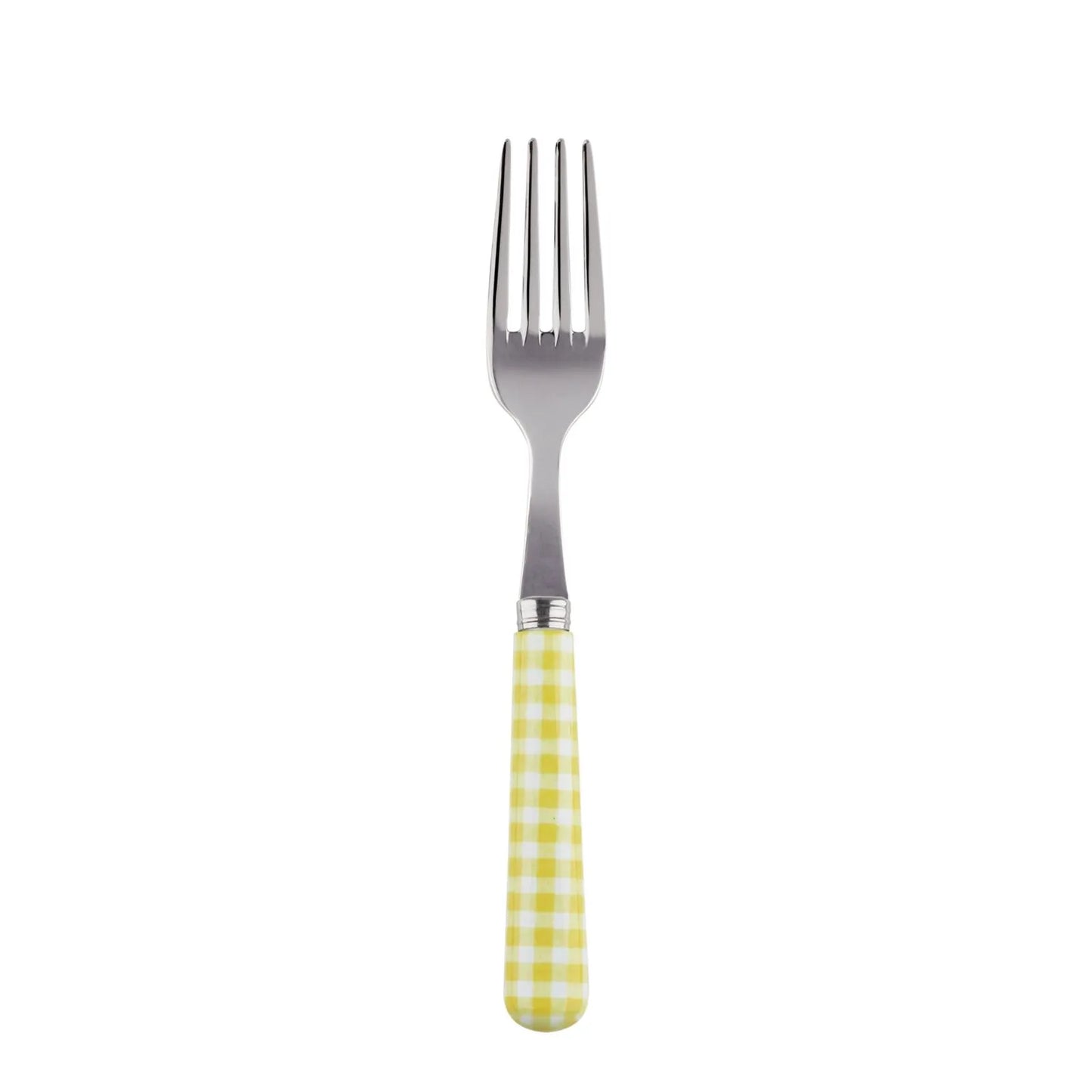 (4 COLORS) Sabre Cake Fork Gingham
