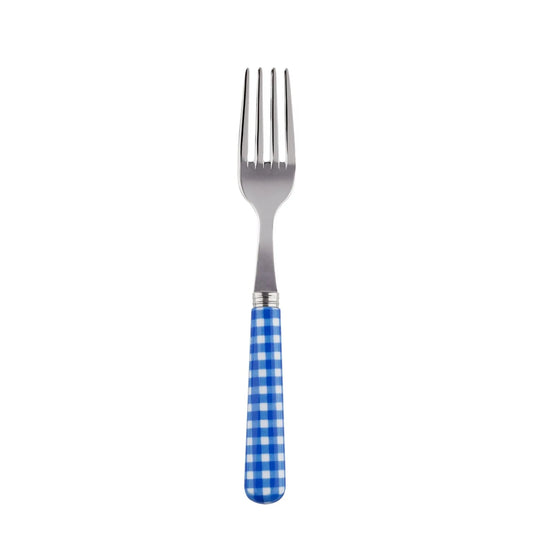 (4 COLORS) Sabre Cake Fork Gingham