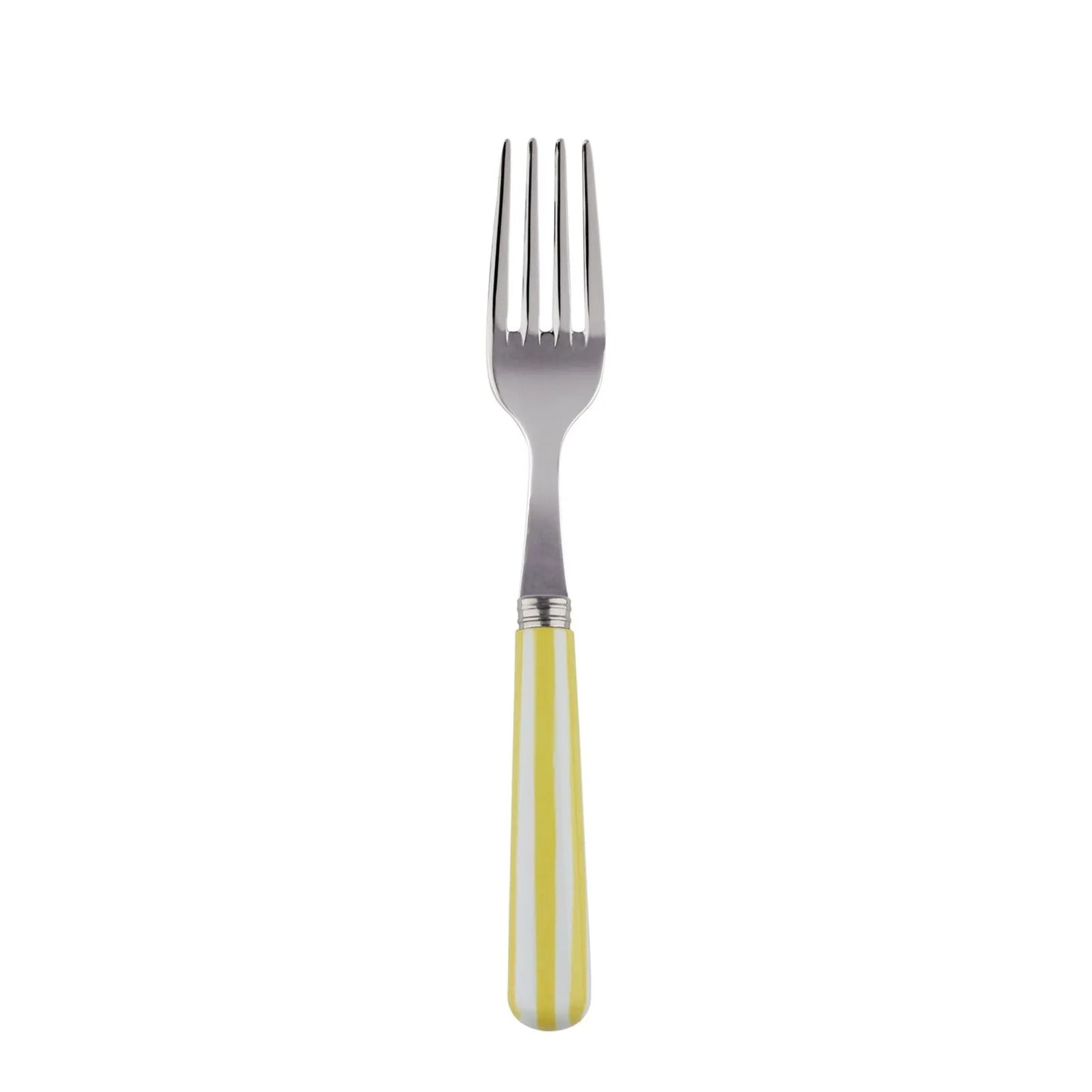 (4 COLORS) Sabre Cake Fork – White Stripe