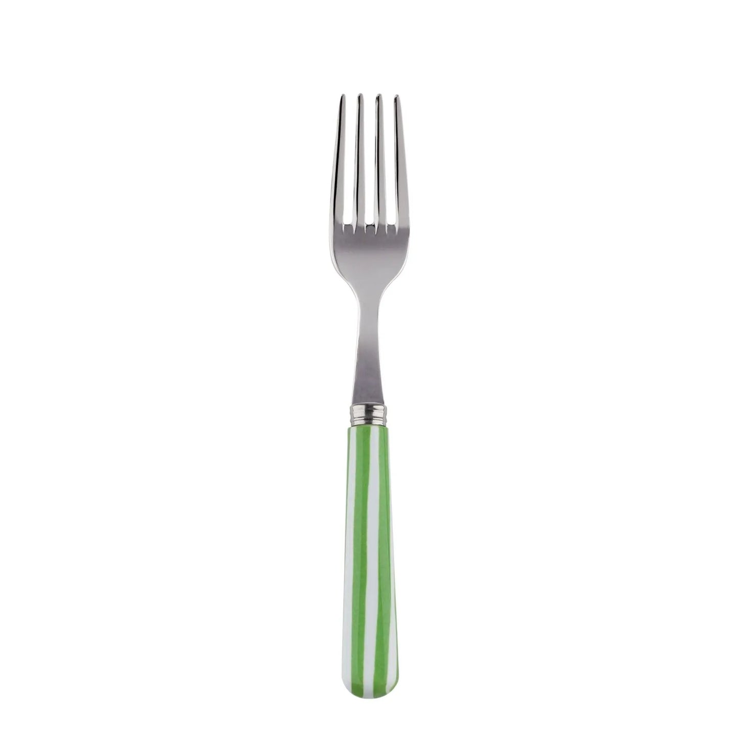 (4 COLORS) Sabre Cake Fork – White Stripe