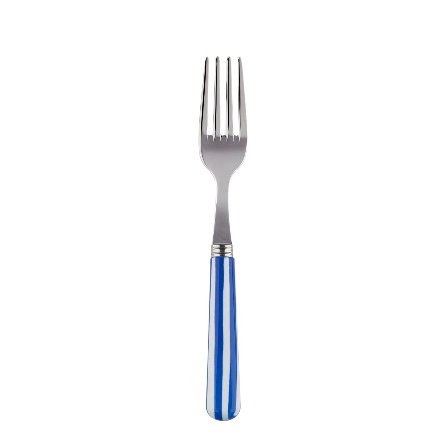 (4 COLORS) Sabre Cake Fork – White Stripe