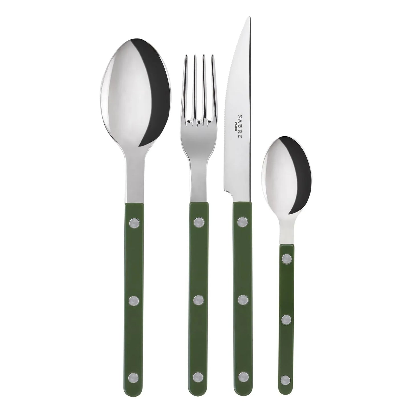 NEW Sabre Bistrot shiny cutlery 4pcs – GREEN