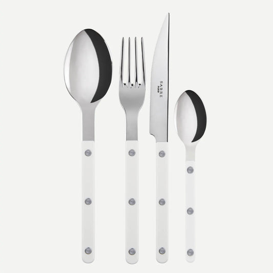 NEW Sabre Bistrot shiny cutlery 4pcs – White