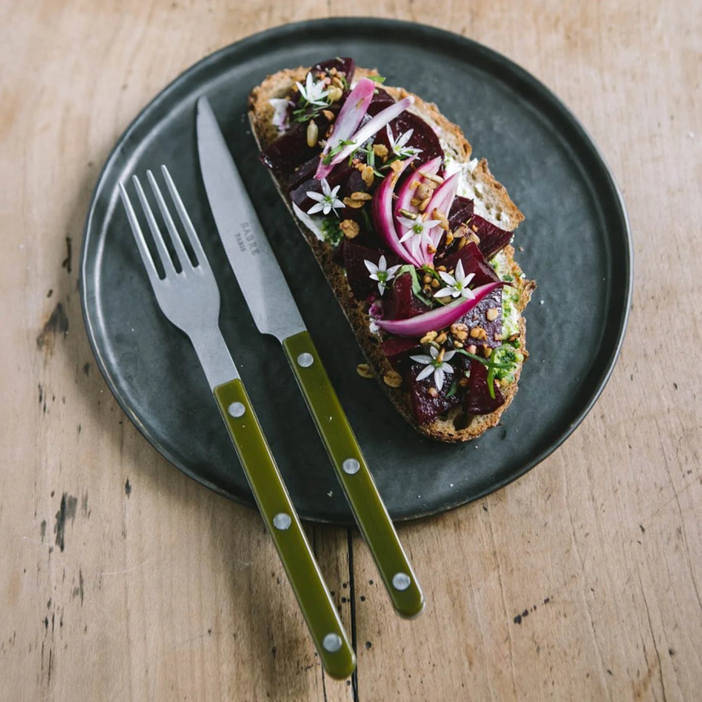 NEW Sabre Bistrot vintage cutlery 4pcs – GREEN FERN