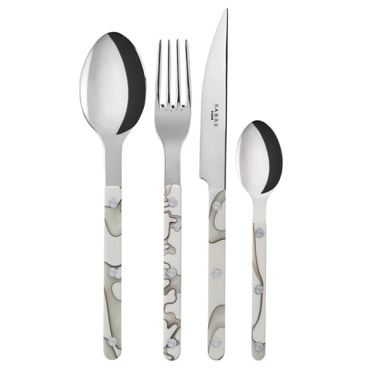 NEW Sabre Bistrot Dune cutlery set – 4 Pieces Dune Ivory
