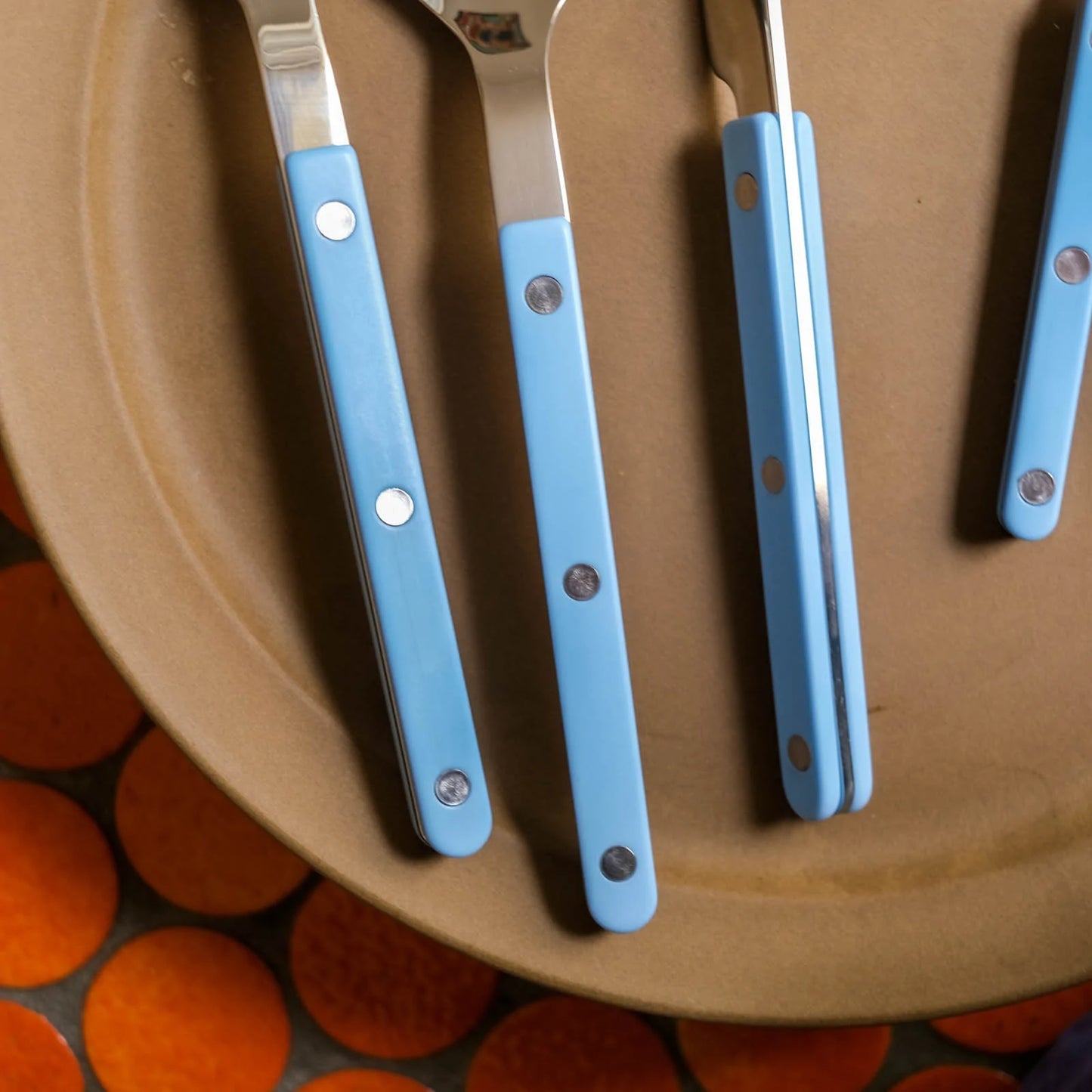 NEW Sabre Bistrot shiny cutlery 4pcs – Pastel Blue