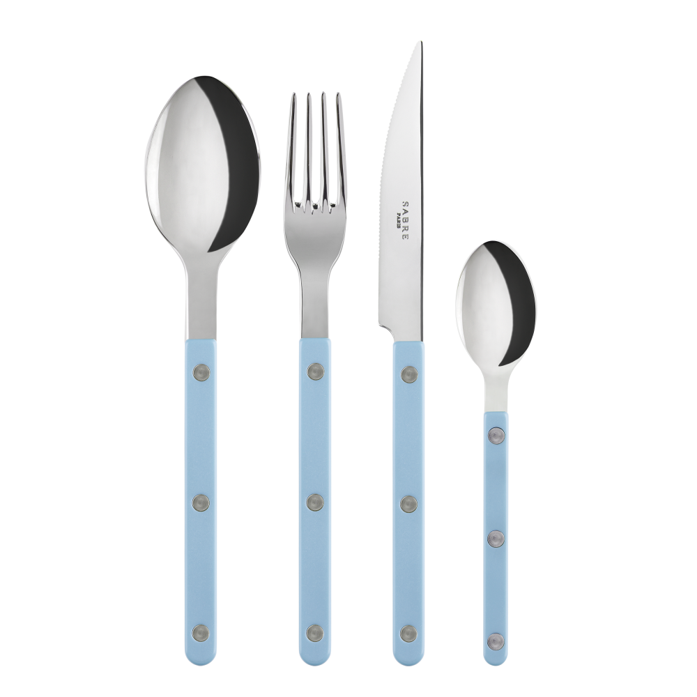 NEW Sabre Bistrot shiny cutlery 4pcs – Pastel Blue