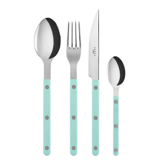 NEW Sabre Bistrot shiny cutlery 4pcs – Pastel green
