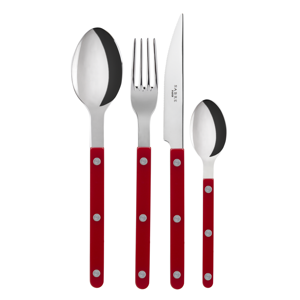 (7 COLORS) Sabre Bistrot shiny cutlery 4pcs