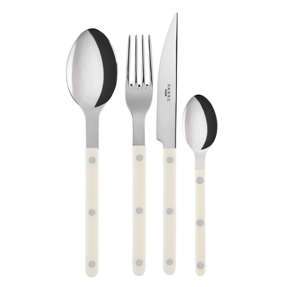 (7 COLORS) Sabre Bistrot shiny cutlery 4pcs