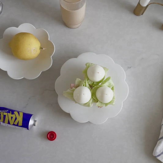 GACHI_POTTERY Flower flat plate -small