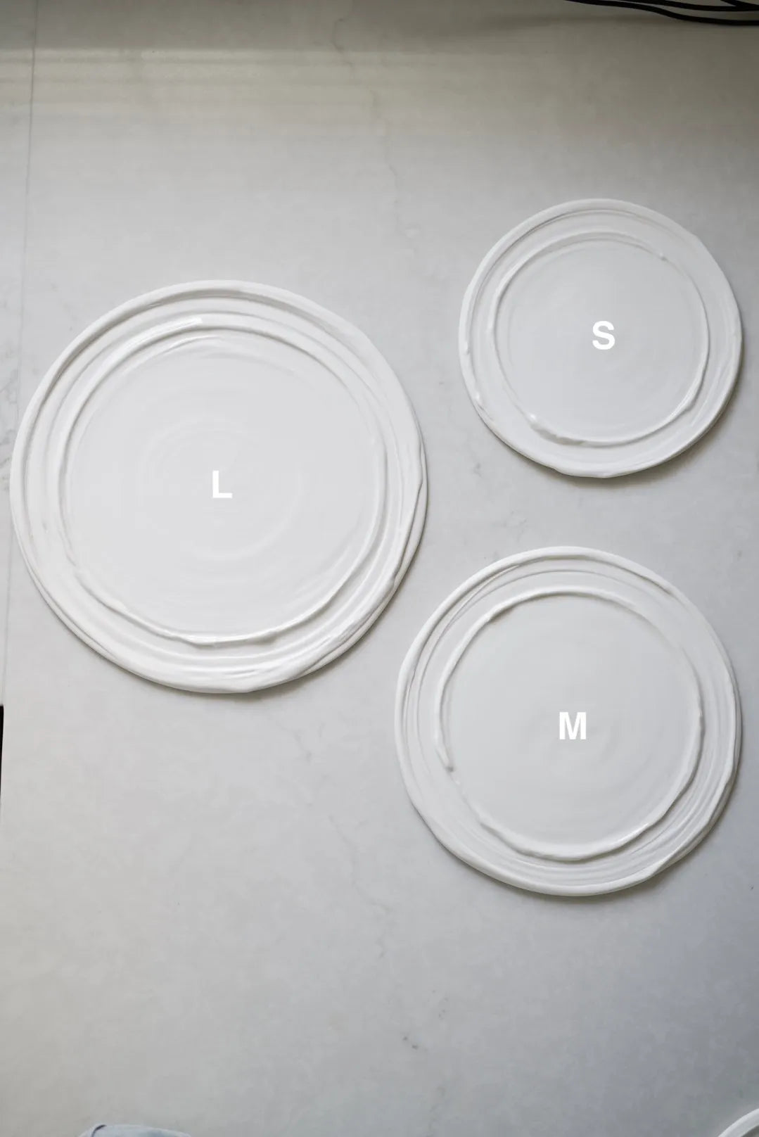 (3 size)White Memories series by SHIM SA YOUNG – Round Plate