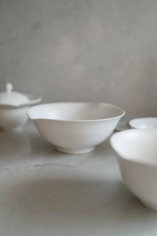 Flow salad bowl peach white(2 size) – Seok Jun Yoon