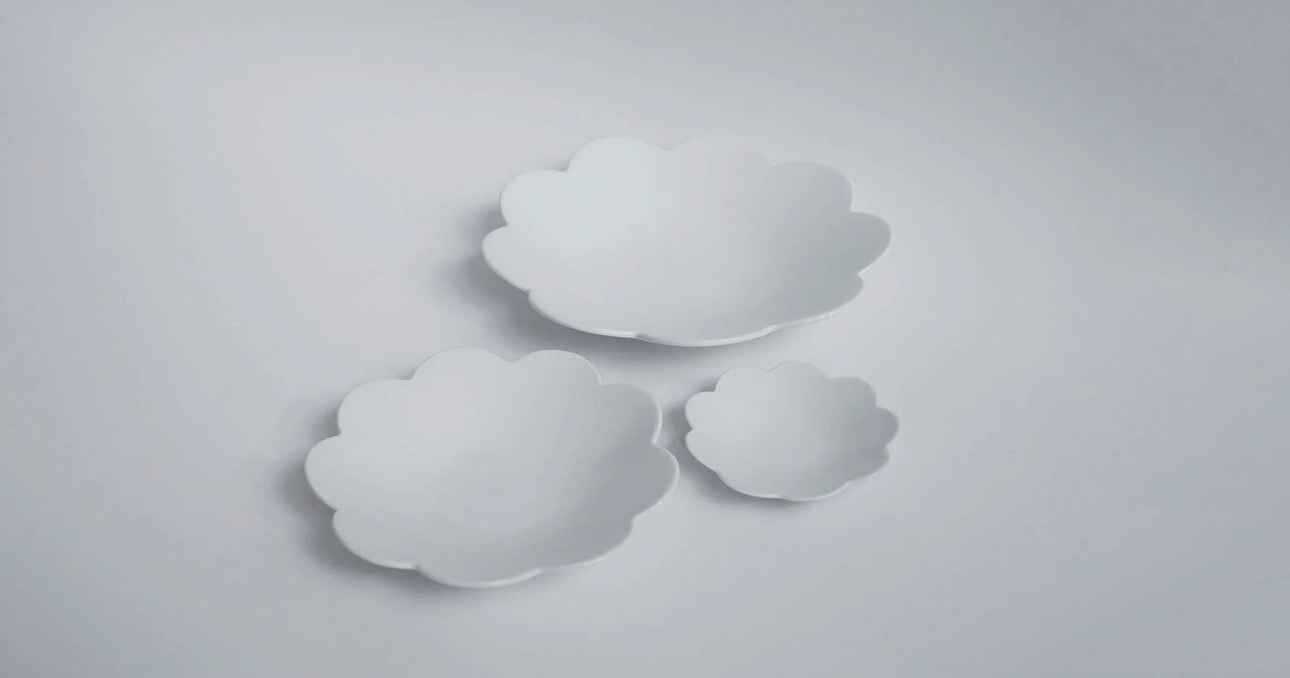 (Set of 3)JEONG JAE HO CERAMIC Flower plates