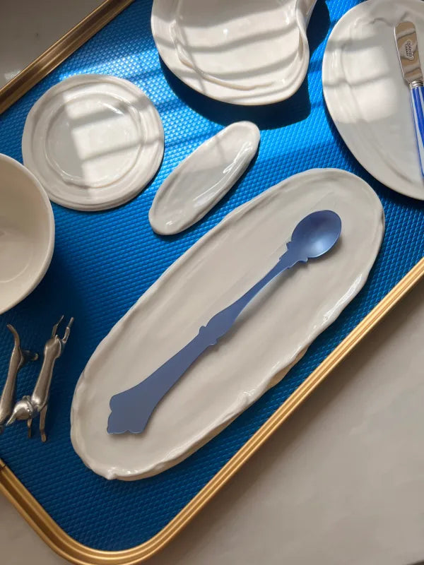 (3 size)White Memories series by SHIM SA YOUNG –Oval Plate