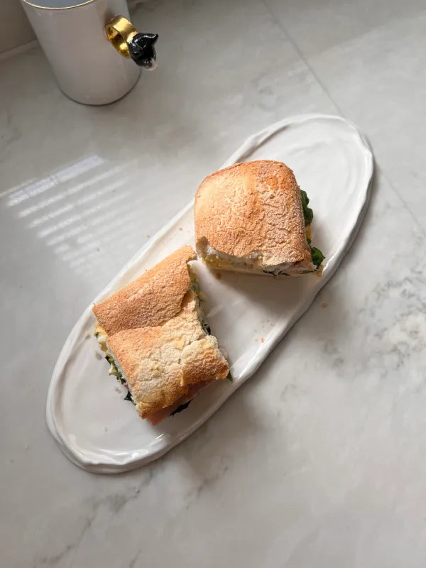 (3 size)White Memories series by SHIM SA YOUNG –Oval Plate