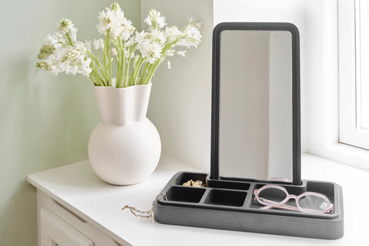 SPRING COPENHAGEN Mirror & Jewellery Box-Black
