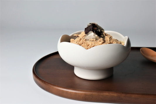 IJAGA White Wave Pedestal Bowl