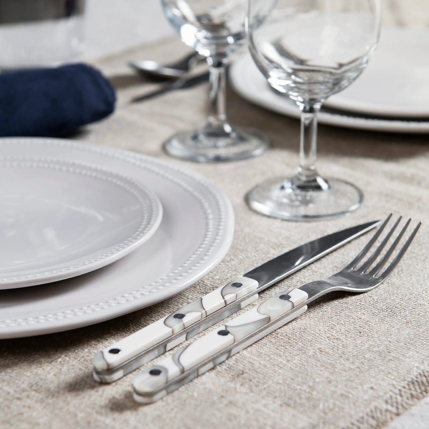 NEW Sabre Bistrot Dune cutlery set – 4 Pieces Dune Ivory