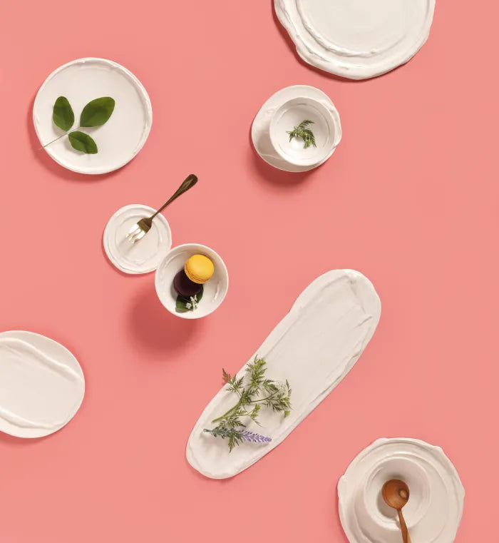 (3 size)White Memories series by SHIM SA YOUNG –Oval Plate