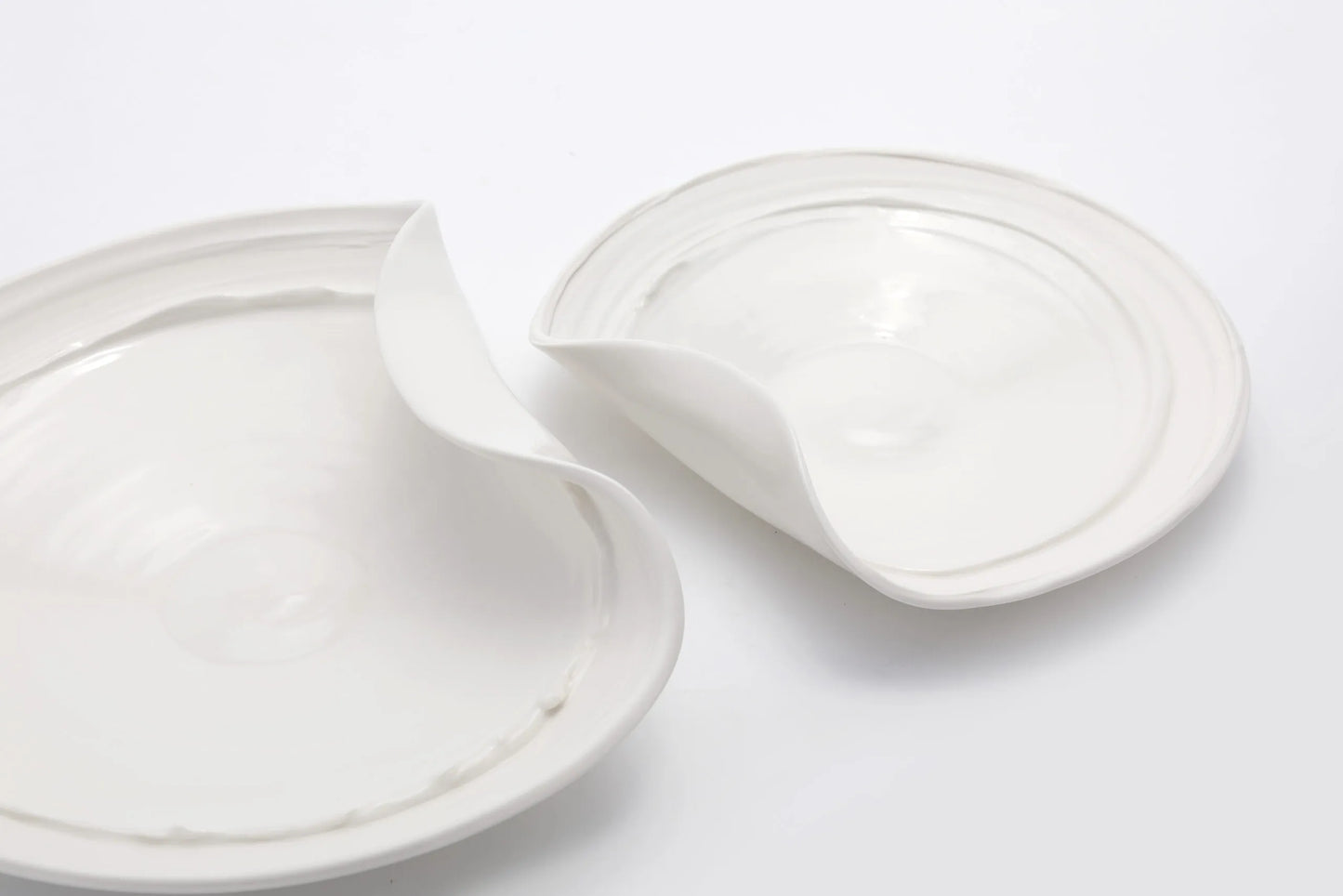 (3 size)White Memories series by SHIM SA YOUNG – Wave bowl