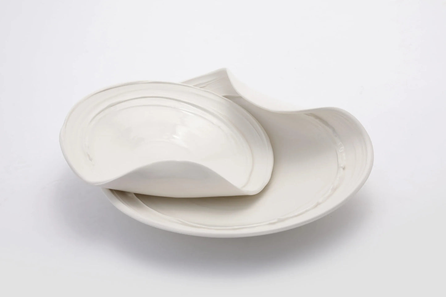 (3 size)White Memories series by SHIM SA YOUNG – Wave bowl