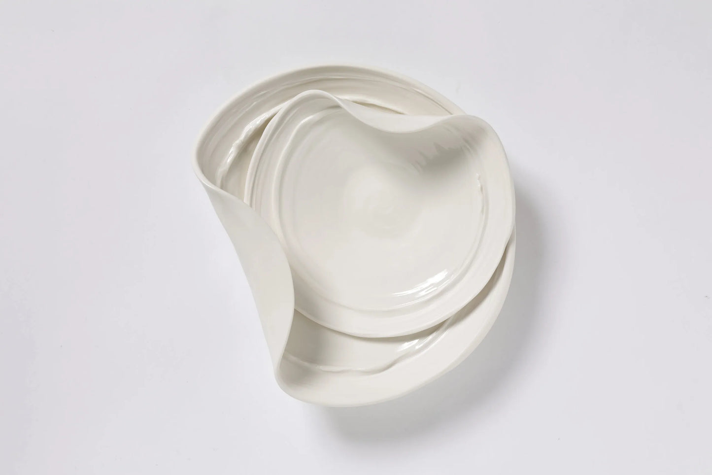 (3 size)White Memories series by SHIM SA YOUNG – Wave bowl