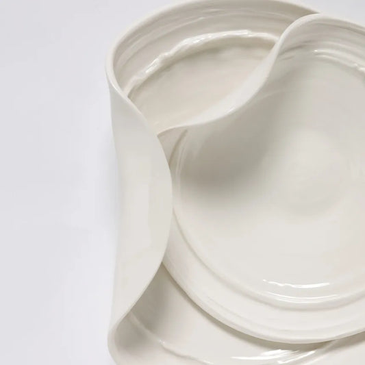 (3 size)White Memories series by SHIM SA YOUNG – Wave bowl
