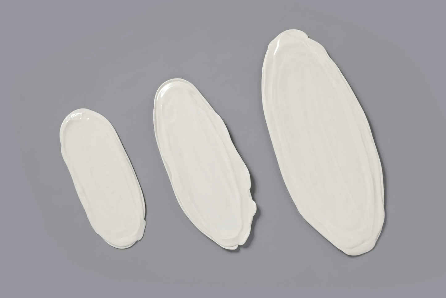 (3 size)White Memories series by SHIM SA YOUNG –Oval Plate